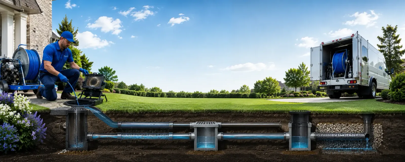 Outdoor drain cleaning information for Rock Cave, WV